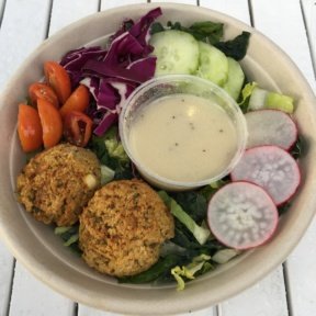 Gluten-free falafel salad from Seed & Salt